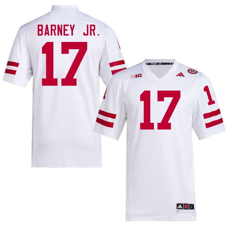 Men #17 Jacory Barney Jr. Nebraska Cornhuskers College Football Jerseys Stitched Sale-White